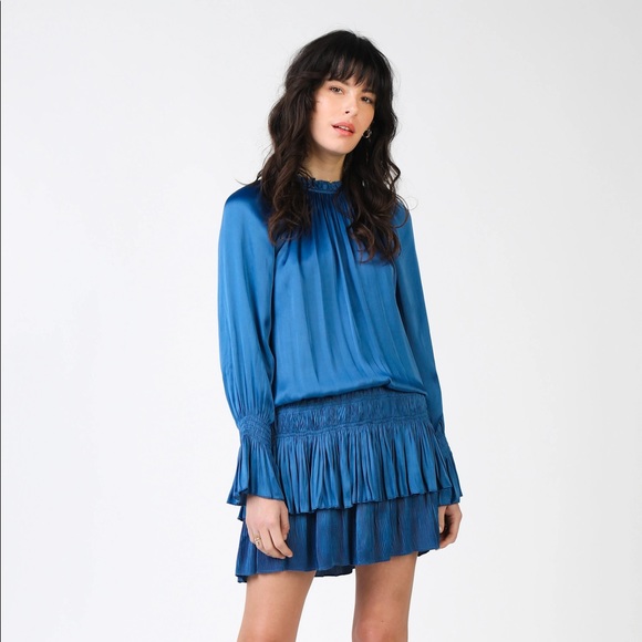 Current Air Los Angeles High Neck Pleated Skirt Dress NWT - Picture 1 of 7